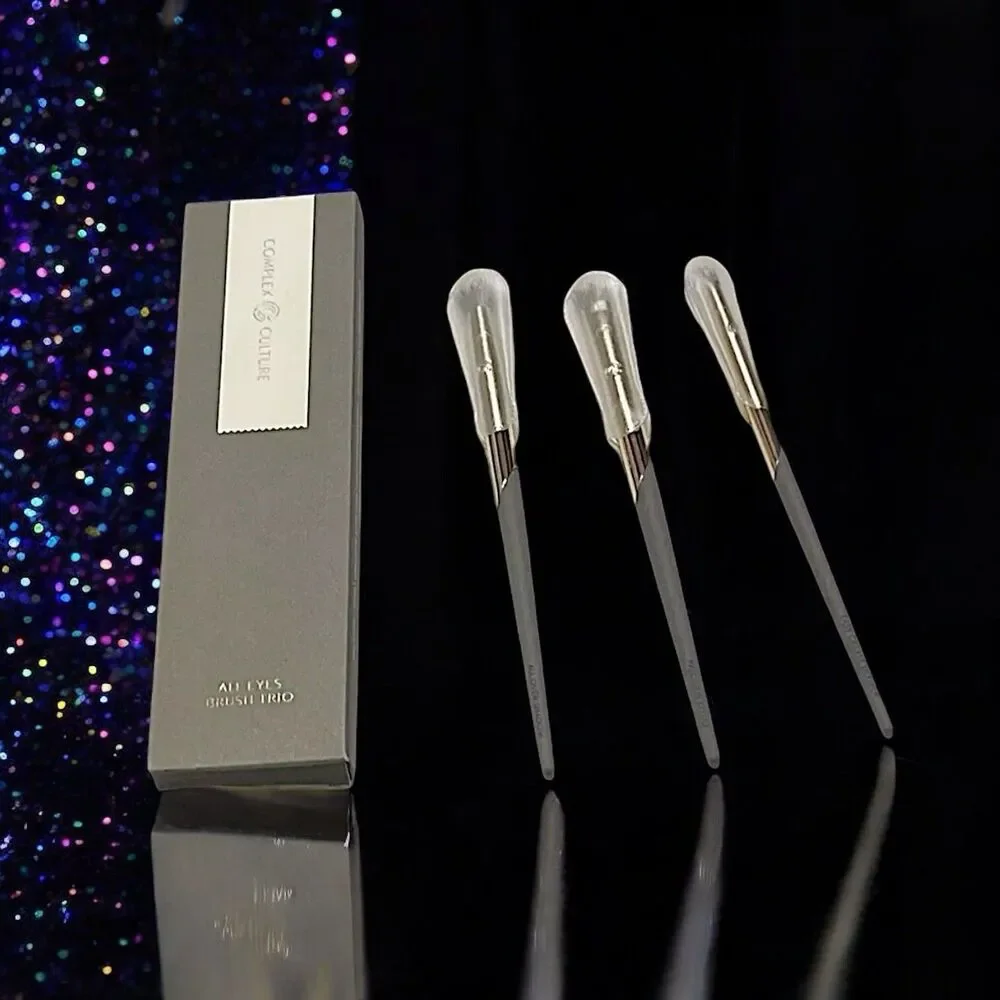 Complex Culture All Eyes Brush Trio EyeShadow Brush Set Of 3 Brushes RV $40 NIB